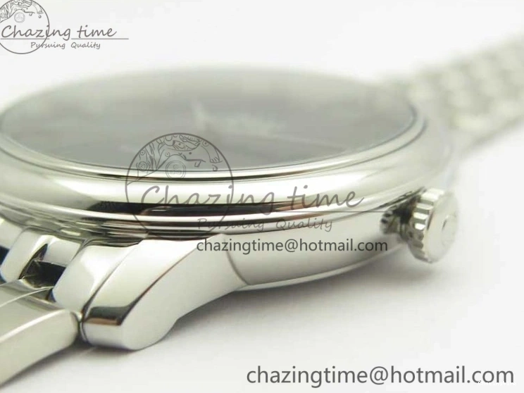 0402 De Ville SS RXW 1:1 Best Edition Black Dial on SS Bracelet A2892 (Free Leather Strap) Sporty 8017